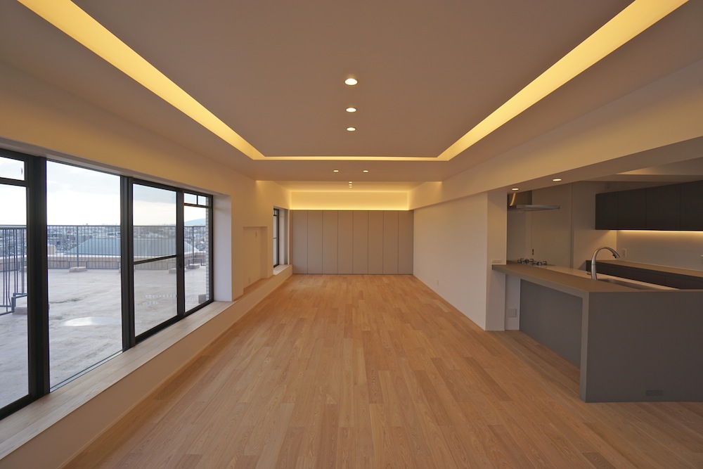 建築家,大阪,神戸,高級注文住宅,設計事務所,リゾート,間接照明,リビング
